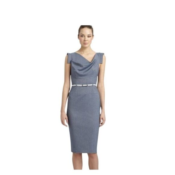 Black Halo Belted Classic Jackie O Midi Dress 2